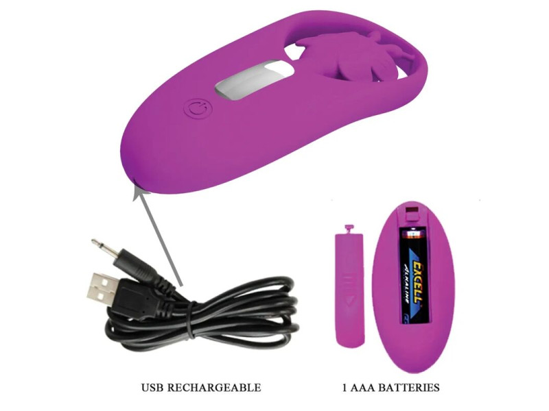 PRETTY LOVE - DANCING BUTTERFLY STIMULATOR FOR PANTIES WITH REMOTE CONTROL LILAC