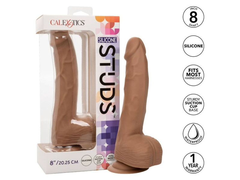 CALEXOTICS - SILICONE STUDS 20.32 CM BROWN