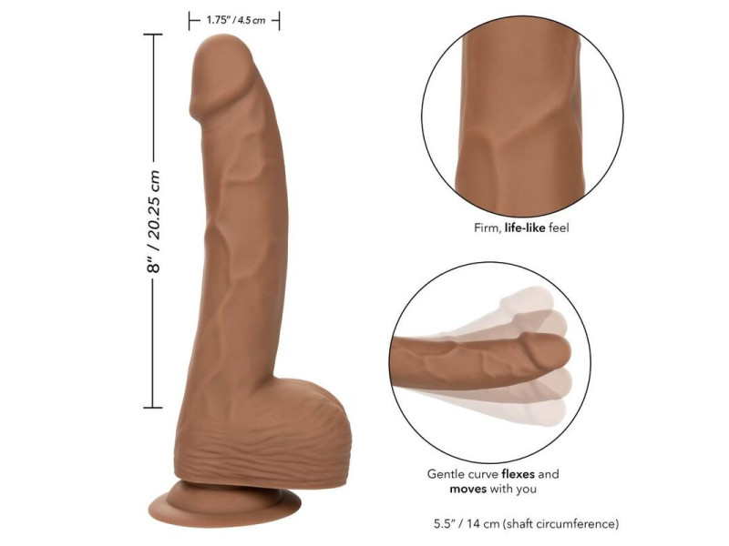 CALEXOTICS - SILICONE STUDS 20.32 CM BROWN