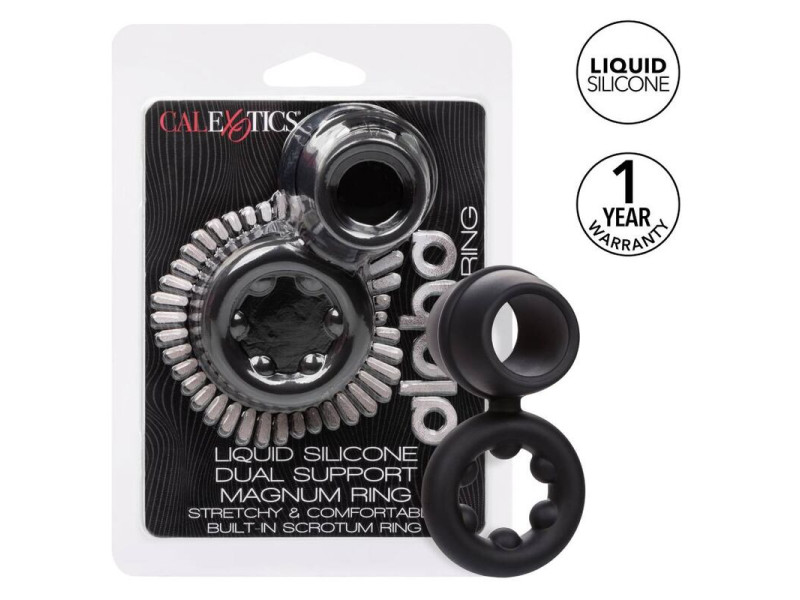 CALEXOTICS - ALPHA DUAL MAGNUM RING BLACK