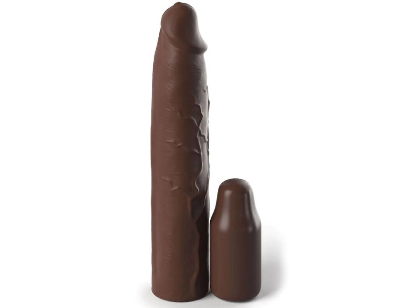 FANTASY X- TENSIONS - PIPEDREAMS SLEEVE 22,86 CM + 7,62 CM PLUG BROWN