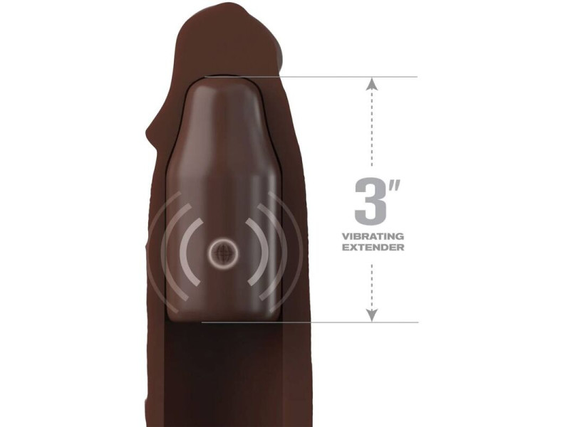 FANTASY X- TENSIONS - PIPEDREAMS SLEEVE 22,86 CM + 7,62 CM PLUG REMOTE BROWN