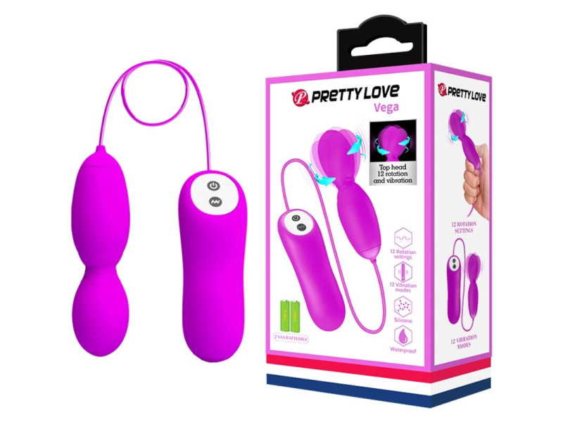 PRETTY LOVE - VEGA ROTATION AND VIBRATION MASSAGER 12 FUCHSIA FUNCTIONS