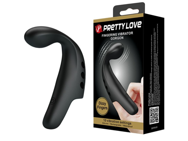 PRETTY LOVE - BLACK GORGON VIBRATOR THIMBLE