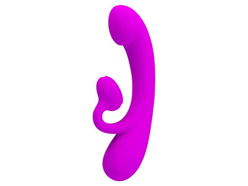 PRETTY LOVE - SINCERE VIBRATOR AND CLITORIS SUCKER PURPLE SILICONE