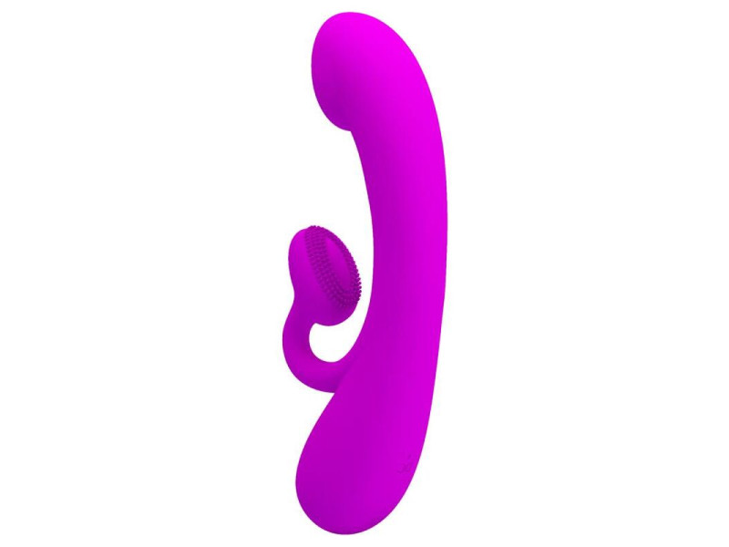 PRETTY LOVE - SINCERE VIBRATOR AND CLITORIS SUCKER PURPLE SILICONE