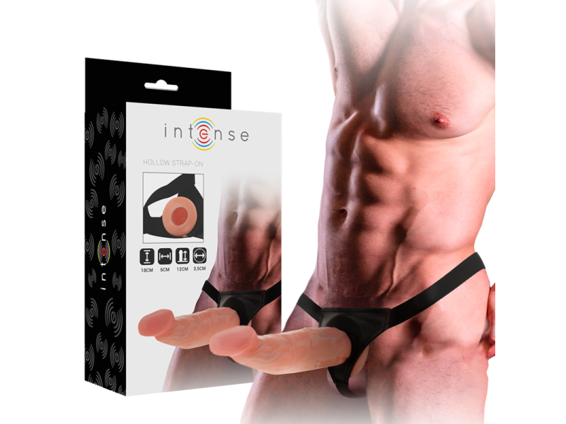 INTENSE - HOLLOW HARNESS WITH DILDO 18 X 3.5 CM