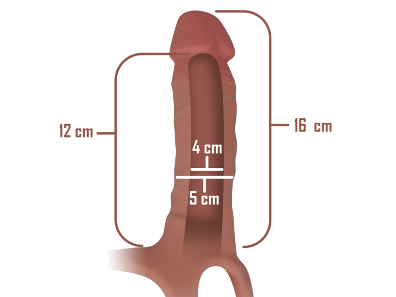 INTENSE - HOLLOW HARNESS WITH SILICONE DILDO 16 X 3.5 CM