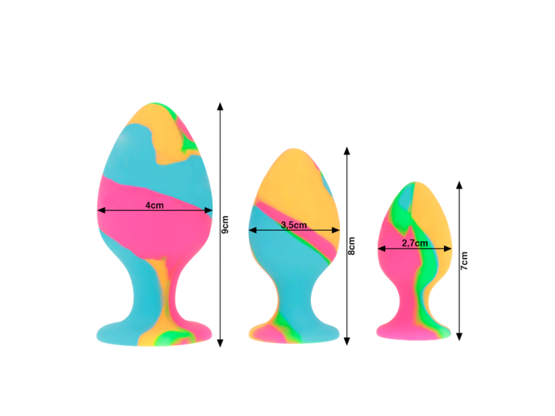 INTENSE - MULTICOLOR SILICONE PLUG SET