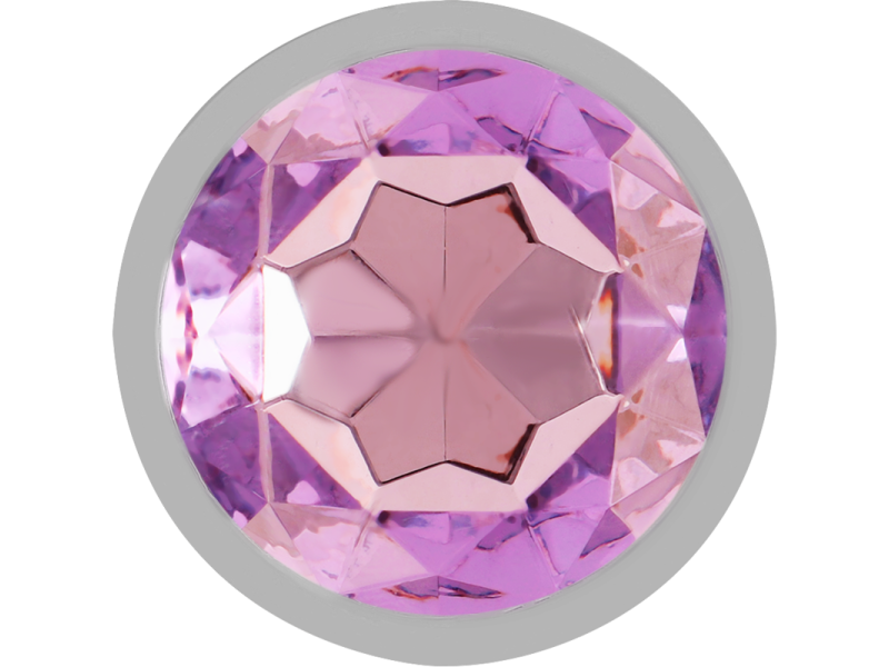 INTENSE - ALUMINUM METAL ANAL PLUG WITH VIOLET CRYSTAL SIZE S