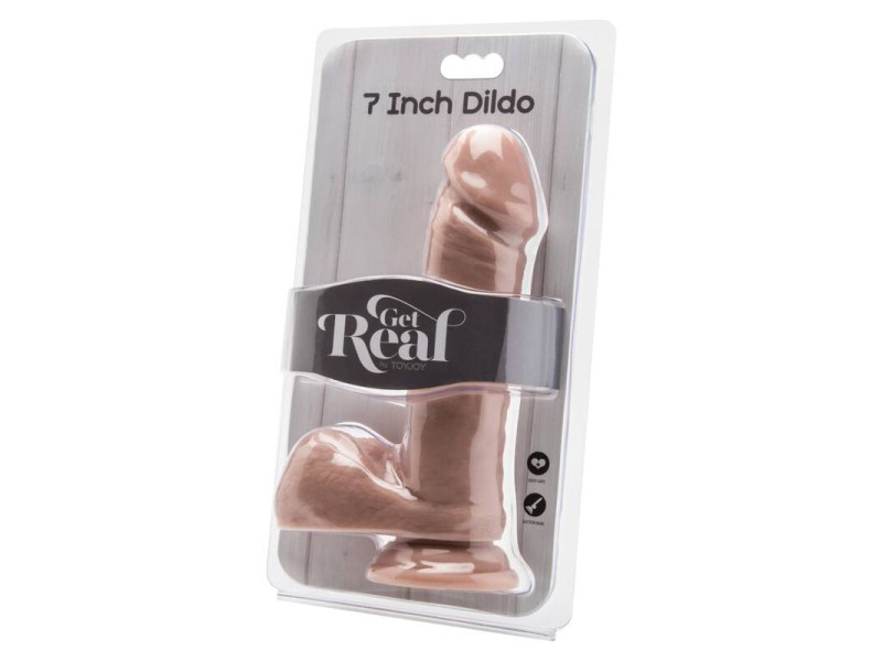 GET REAL - DILDO 18 CM WITH BALLS SKIN