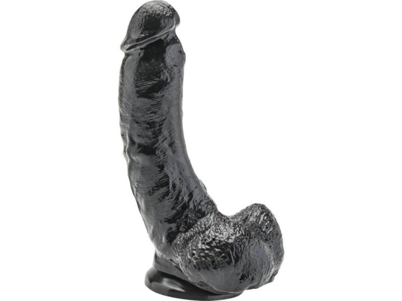 GET REAL - DILDO 20,5 CM WITH BALLS BLACK