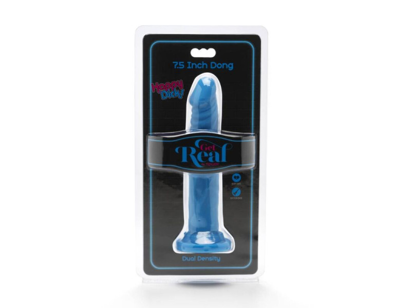 GET REAL - HAPPY DICKS DONG 19 CM BLUE