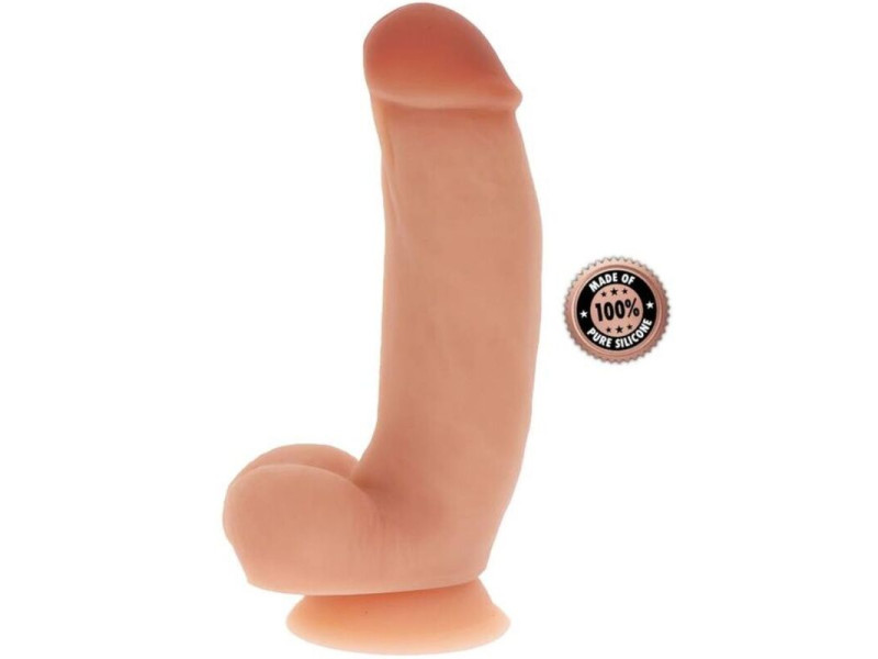 GET REAL - SILICONE DILDO 18 CM W BALLS SKIN