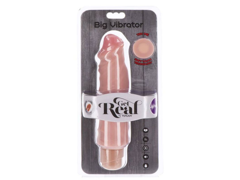 GET REAL - DUAL DENSITY BIG VIBRATOR 20,5 CM SKIN