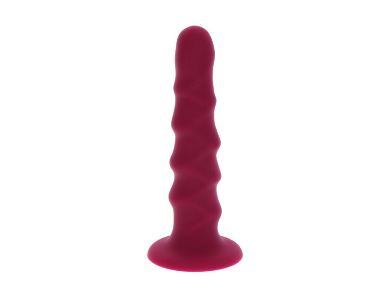 GET REAL - RIBBED DONG 12 CM RED