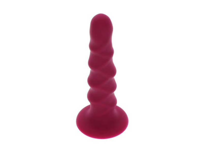 GET REAL - RIBBED DONG 12 CM RED