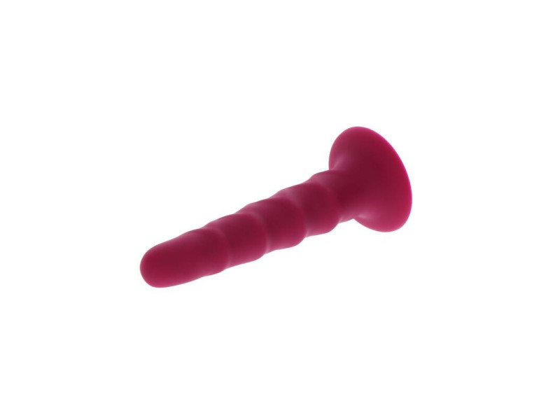 GET REAL - RIBBED DONG 12 CM RED