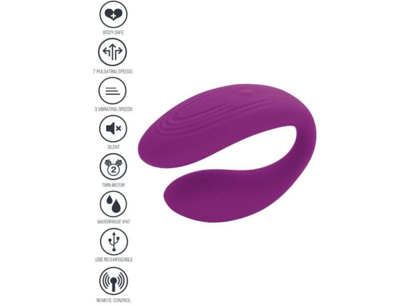 XOCOON - BOUND LOVE COUPLES VIBRATOR PURPLE