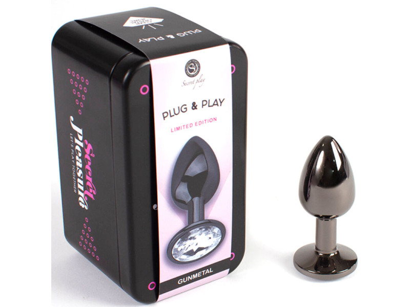 SECRETPLAY - GUNMETAL BUTT PLUG SMALL SIZE 7 CM