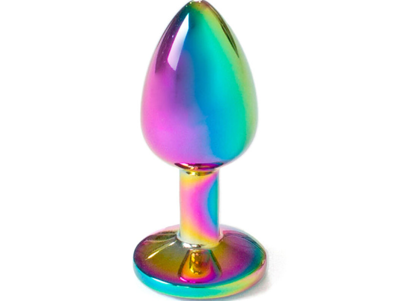 SECRETPLAY - METAL BUTT PLUG RAINBOW SMALL SIZE 7 CM