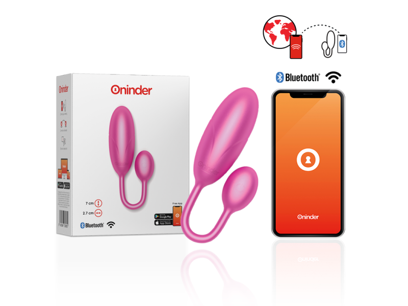 ONINDER - DENVER VIBRATING EGG PINK 7 X 2.7 CM FREE APP