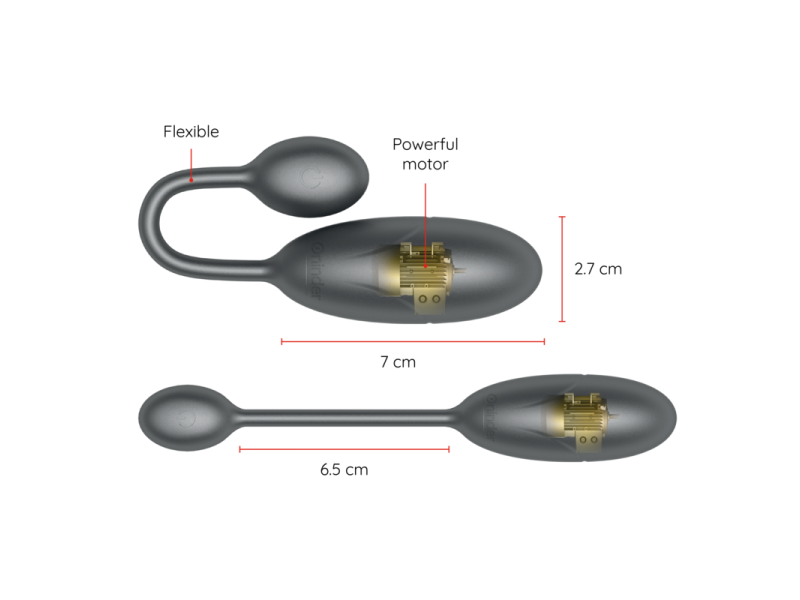 ONINDER - DENVER VIBRATING EGG BLACK 7 X 2.7 CM FREE APP