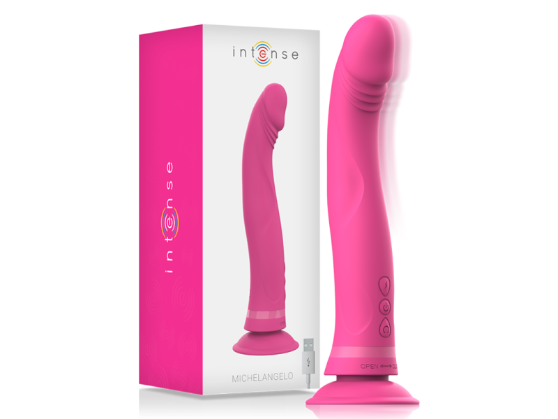 INTENSE - MICHELANGELO PINK SILICONE VIBRATOR DILDO