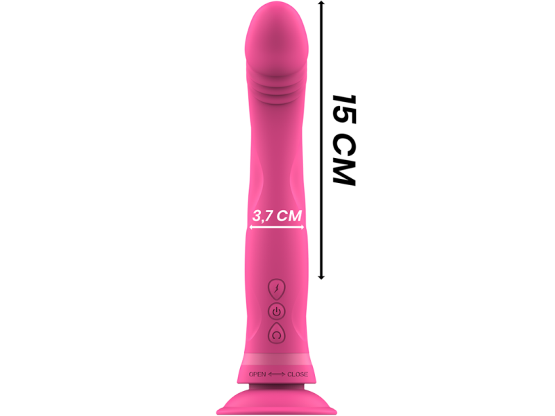 INTENSE - MICHELANGELO PINK SILICONE VIBRATOR DILDO