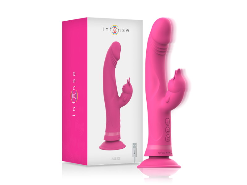 INTENSE - JULIO RABBIT VIBRATOR PINK SILICONE