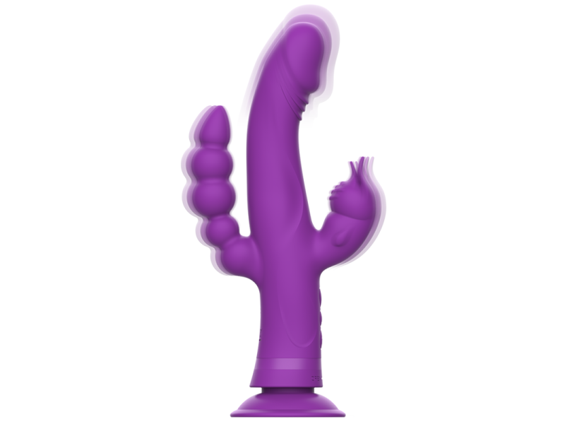 INTENSE - CASANOVA RABBIT SILICONE VIBRATOR TRIPLE MOTOR PURPLE