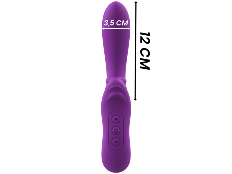 INTENSE - HARRY FLEXIBLE VIBRATOR WITH PURPLE TONGUE