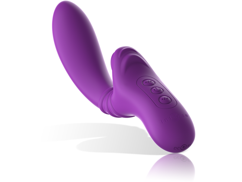 INTENSE - HARRY FLEXIBLE VIBRATOR WITH PURPLE TONGUE