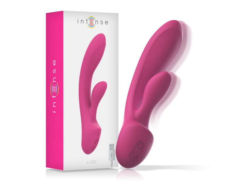 INTENSE - LUIGI RABBIT VIBRATOR PINK LIQUID SILICONE