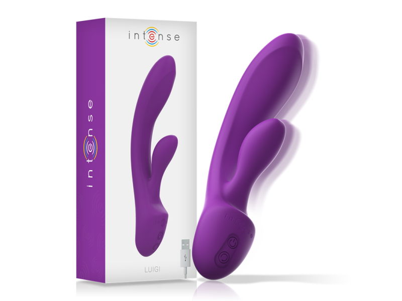 INTENSE - LUIGI RABBIT VIBRATOR LIQUID SILICONE PURPLE