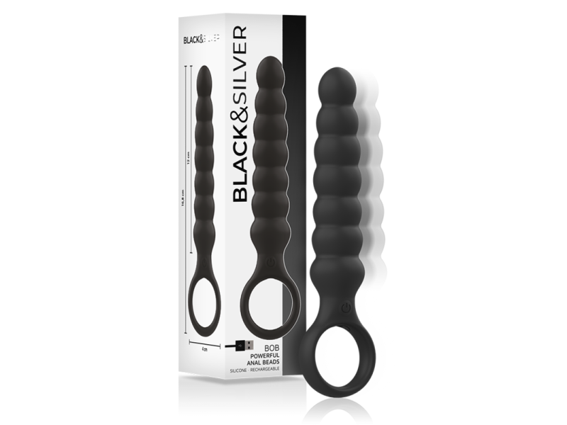 BLACK&SILVER - BOB POWERFUL SILICONE ANAL DILATOR