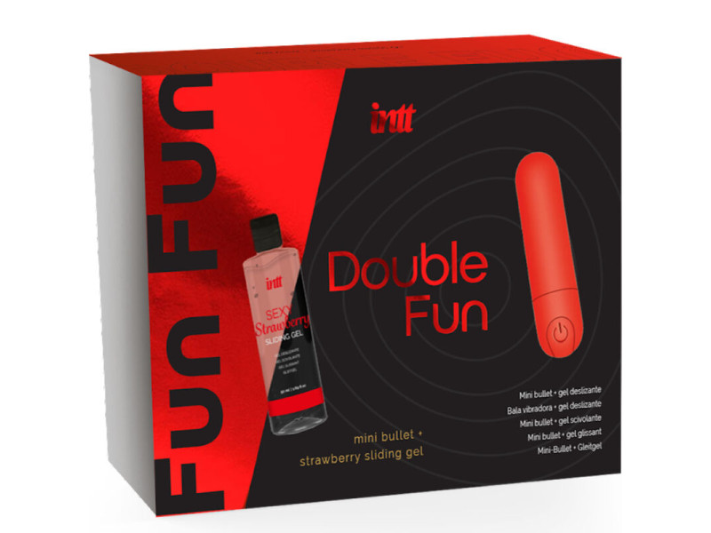 INTT RELEASES - DOUBLE FUN KIT WITH VIBRATING BULLET AND STRAWBERRY MASSAGE GEL