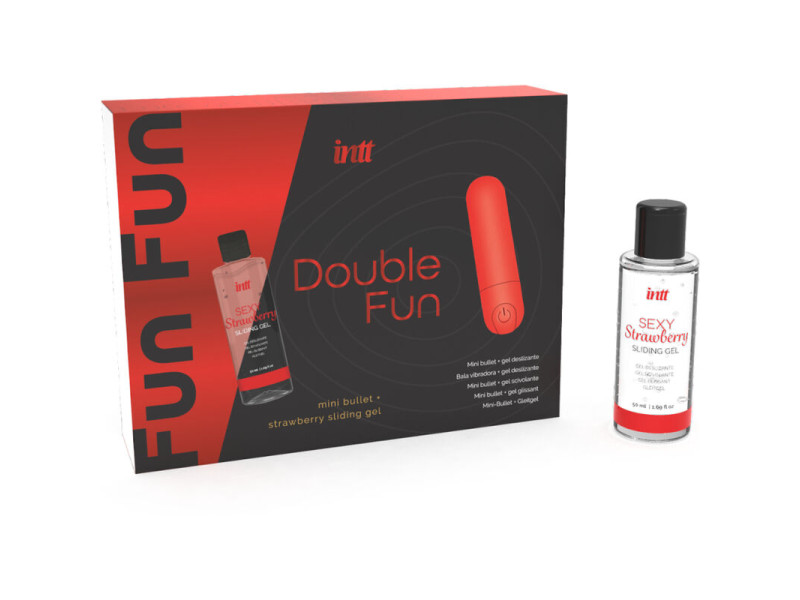 INTT RELEASES - DOUBLE FUN KIT WITH VIBRATING BULLET AND STRAWBERRY MASSAGE GEL