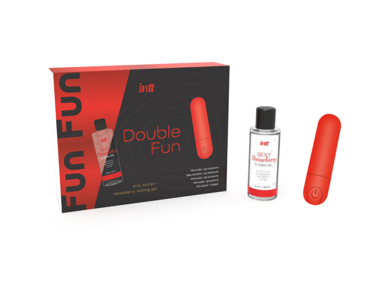 INTT RELEASES - DOUBLE FUN KIT WITH VIBRATING BULLET AND STRAWBERRY MASSAGE GEL