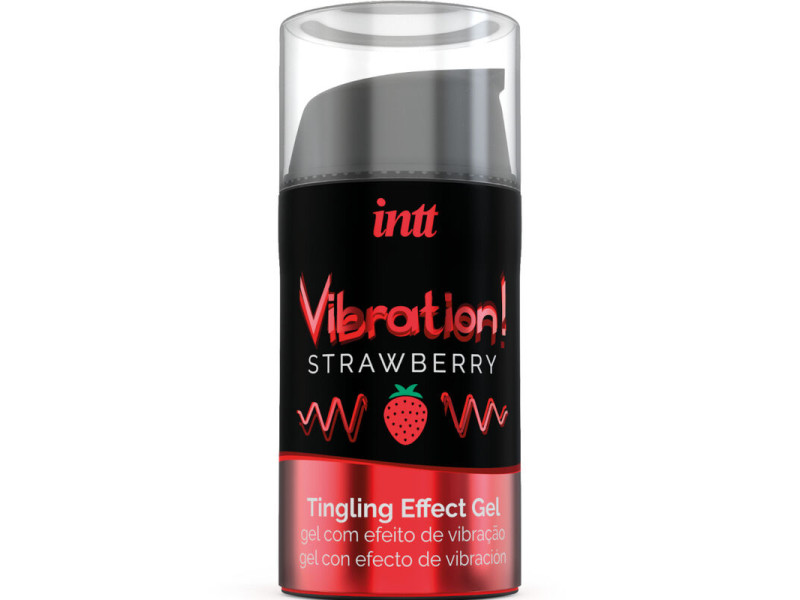 INTT - POWERFUL INTIMATE STIMULANT LIQUID VIBRATING GEL STRAWBERRY 15 ML