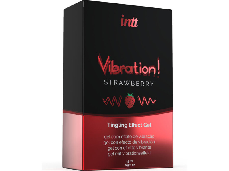 INTT - POWERFUL INTIMATE STIMULANT LIQUID VIBRATING GEL STRAWBERRY 15 ML