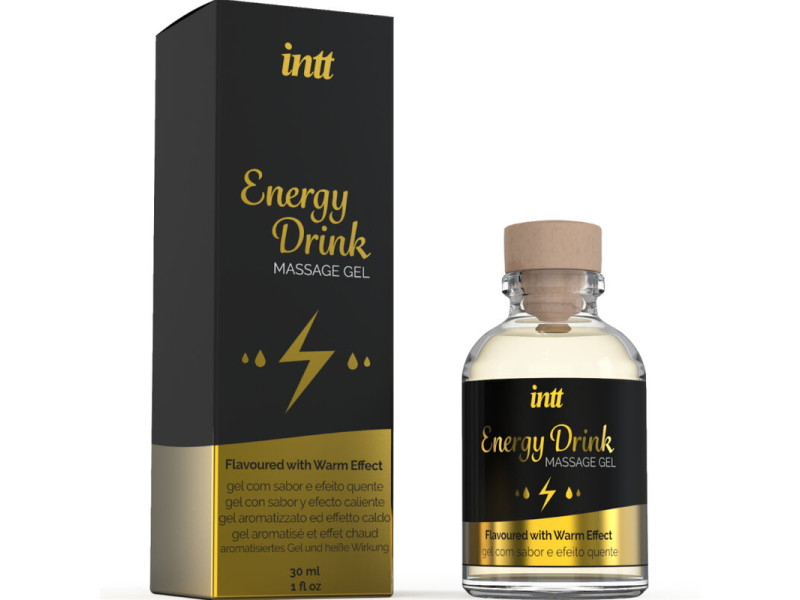 INTT MASSAGE & ORAL SEX - MASSAGE GEL WITH FLAVORED ENERGY CA DRINK AND HEATING EFFECT