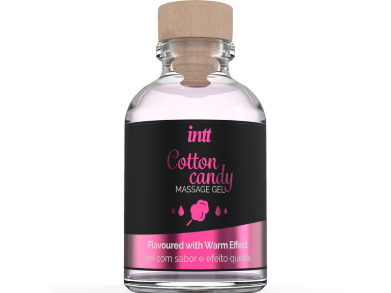 INTT MASSAGE & ORAL SEX - MASSAGE GEL WITH COTTON CANDY FLAVOR AND HEATING EFFECT