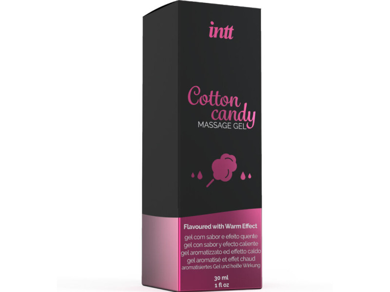 INTT MASSAGE & ORAL SEX - MASSAGE GEL WITH COTTON CANDY FLAVOR AND HEATING EFFECT