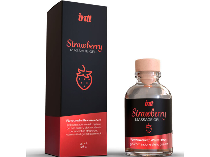 INTT MASSAGE & ORAL SEX - HOT EFFECT STRAWBERRY FLAVOR MASSAGE GEL