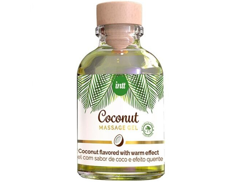 INTT - VEGAN MASSAGE GEL WITH COCONUT FLAVOR AND HEATING EFFECT