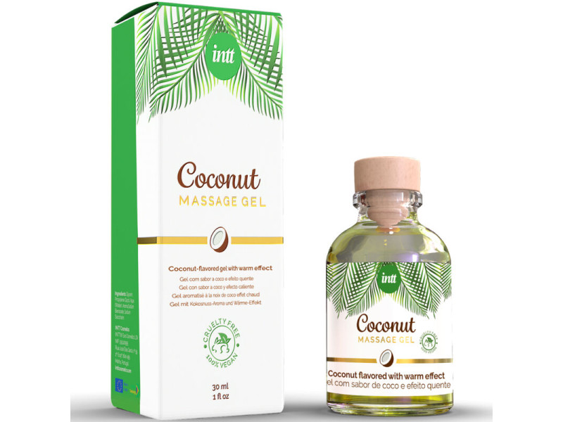 INTT - VEGAN MASSAGE GEL WITH COCONUT FLAVOR AND HEATING EFFECT