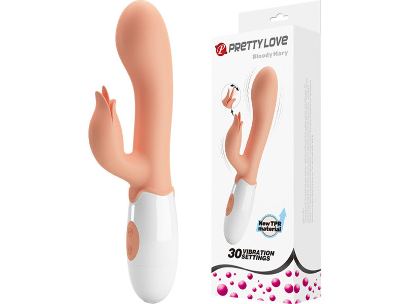 PRETTY LOVE - BLOODY MARY VIBRATOR WITH STIMULATOR