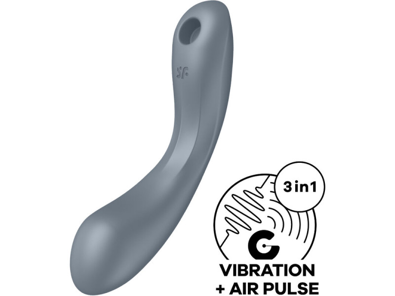 SATISFYER - CURVE TRINITY 1 AIR PULSE VIBRATION GREY
