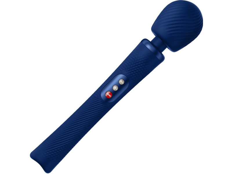 FUN FACTORY - VIM SILICONE RECHARGEABLE VIBRATING WEIGHTED RUMBLE WAND MIDNIGHT BLUE